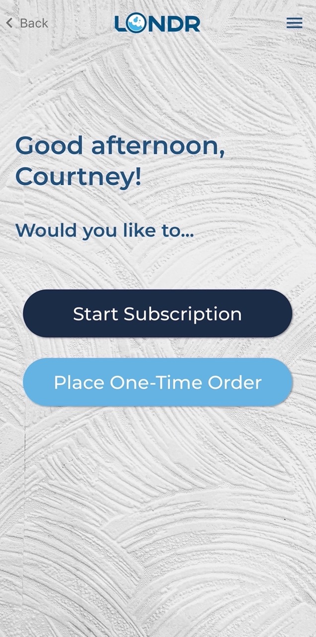 Laundry App subscription page